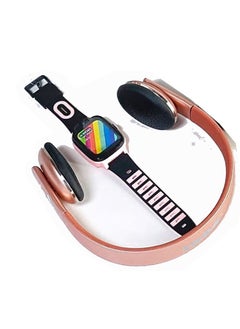 CCIT CCIT M10 1.69 Inch Display Smart Watch With HD Camera 192 MB ROM and Headphone Combo For Kids Pink  - Image 1