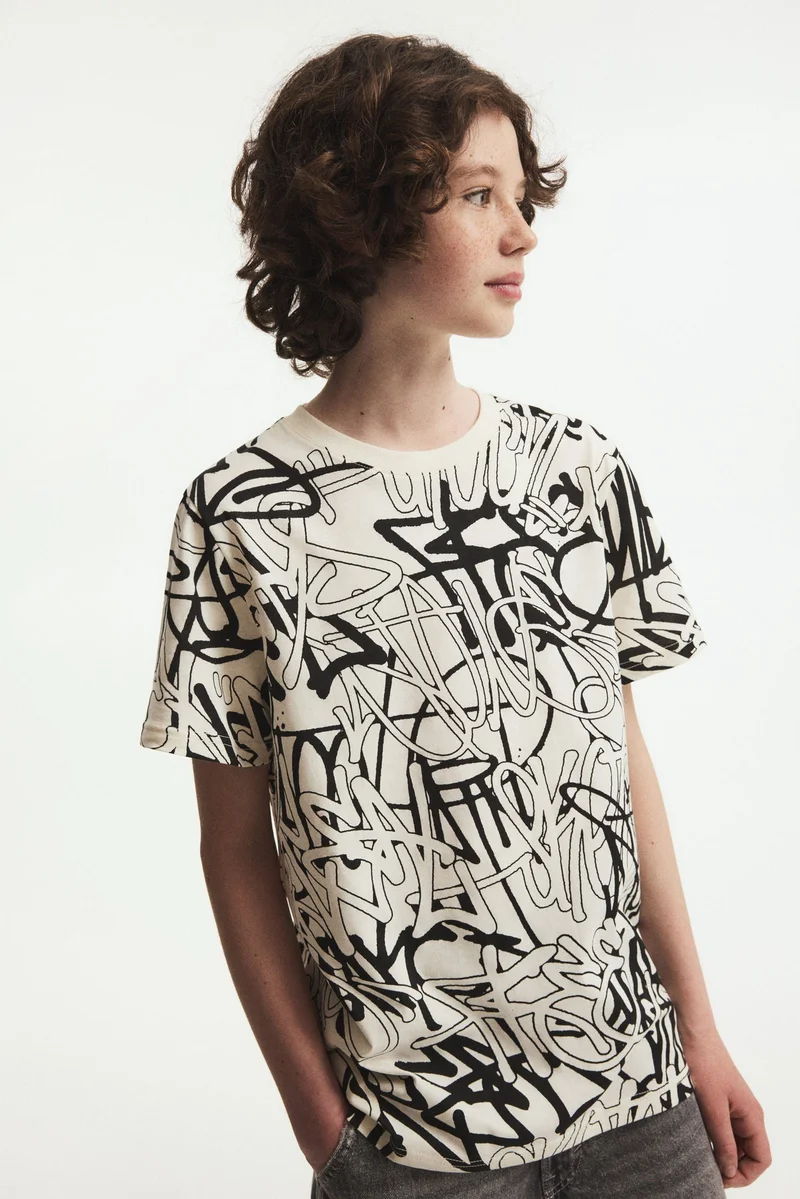 H&M Printed cotton T-shirt