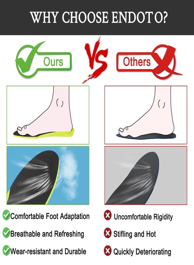 Endoto Insoles for Converse Lunarlon Shoes, Replacement Insole Inserts for Men & Women Foot Comfort(US Size:M7.5/W9.5 / EU Size:41) - Image 5