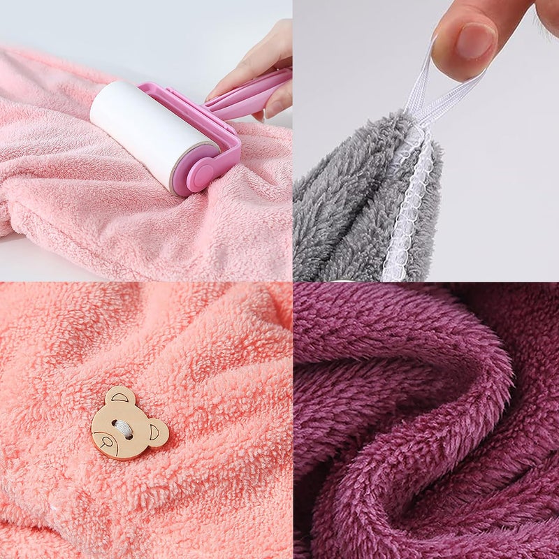 Yellow Weaves Microfiber Hair Towel Wrap Women Super Absorbent Head Towel Wrap Ladies Hair Turban Quick Drying Microfiber Towel Hair Salon Quality Hair Dry Cap (Multicolor,Pack Of 1)-500 Tc - Image 3