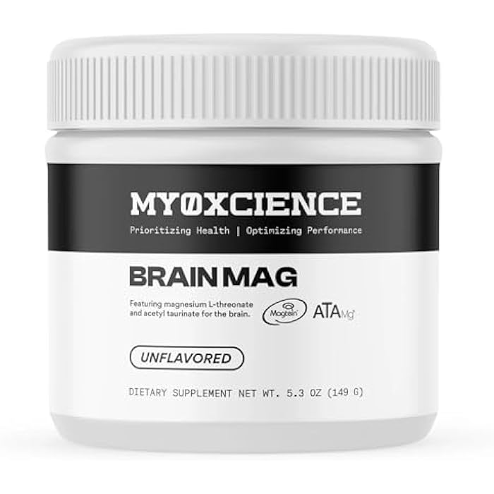 MYOXCIENCE Brain Mag | Magnesium L-Threonate Magtein & Magnesium Glycinate Powder (Unflavored) (60 Servings) - Image 1