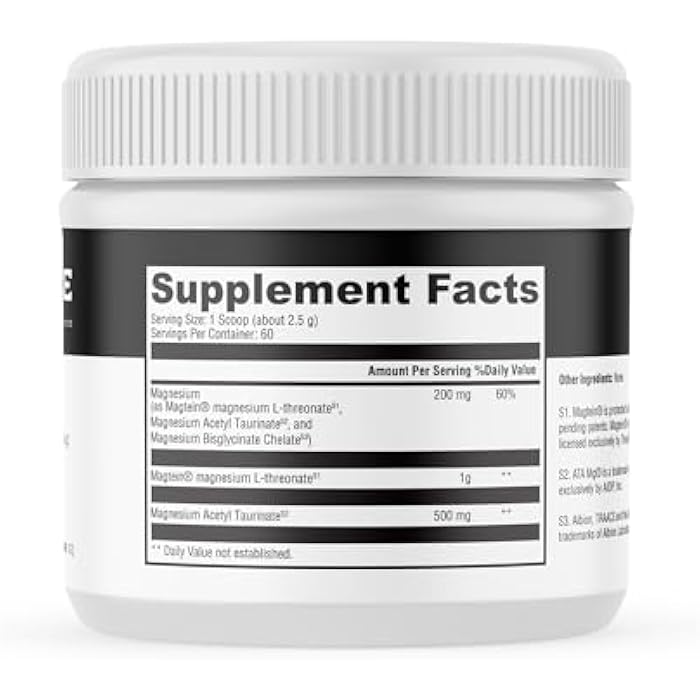MYOXCIENCE Brain Mag | Magnesium L-Threonate Magtein & Magnesium Glycinate Powder (Unflavored) (60 Servings) - Image 4
