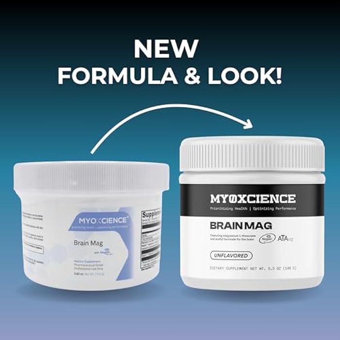 MYOXCIENCE Brain Mag | Magnesium L-Threonate Magtein & Magnesium Glycinate Powder (Unflavored) (60 Servings) - Image 3