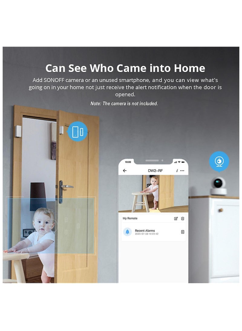 سونوف سونووف دي دبليو 2 ار اف 433 مستشعر النوافذ والابواب , إنذار أمان المنزل الذكي - ابيض - Image 2