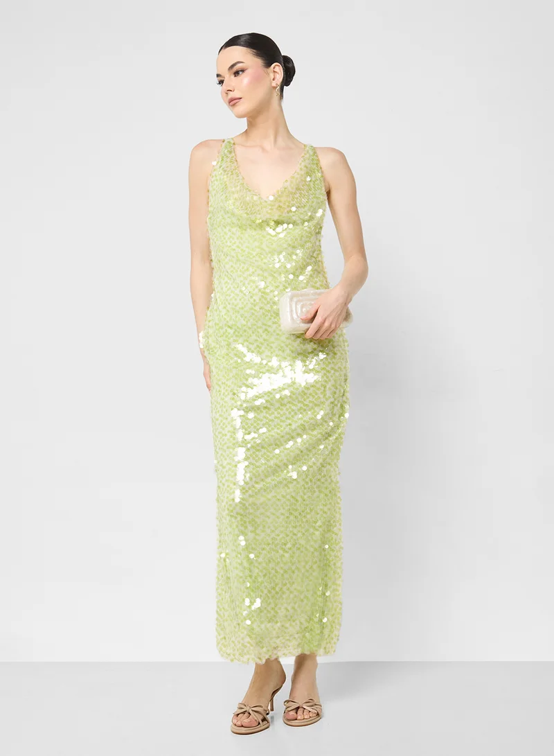جينجر Sequin Embellished Mermaid Dress