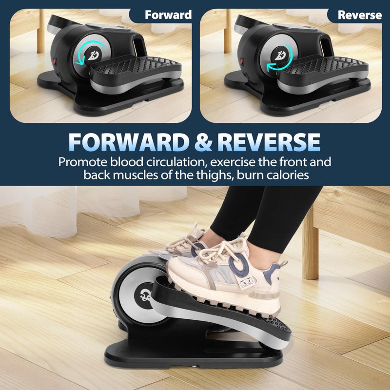 Dablor Under Desk Elliptical Machine, Eliptical Leg Exerciser As Seen On TV with Remote,12 Speed Levels for Whole Family,Forward & Reverse Direction, Auto & Manual Mode, Quiet Portable Machine, Home & Office - Image 5
