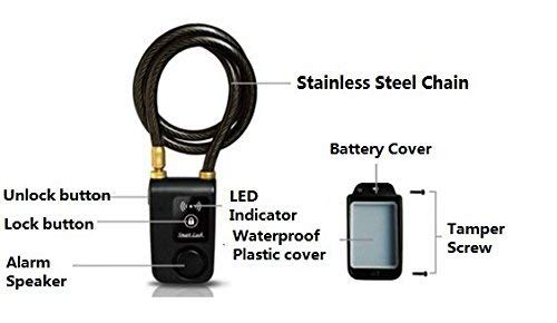 NUNET Bluetooth Bike Lock, NULOCK Anti-Theft Waterproof 71in Steel Cable, Keyless APP Controlled, 110db Alarm, for Bicycle, Scooter, Motorcycle, Gray - Image 3