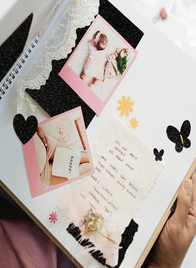 Goefun Double-sided Black Glitter Cardstock Paper 8.5x11 100LB, 24 Sheets - Image 5