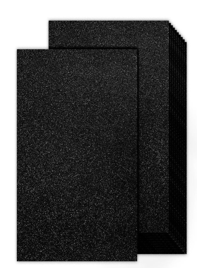 Goefun Double-sided Black Glitter Cardstock Paper 8.5x11 100LB, 24 Sheets - Image 1