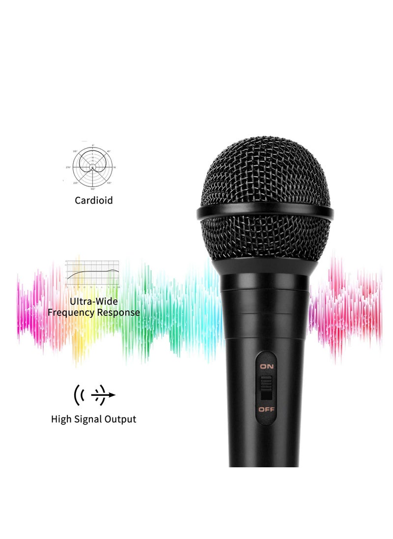 Generic - Handheld Wired Microphone, Karaoke Microphone, Vocal Dynamic Mic for Speaker, Cardioid Dynamic Vocal Mic with 13ft Cable and ON/Off Switch, Suited for Amp, Mixer - Image 1