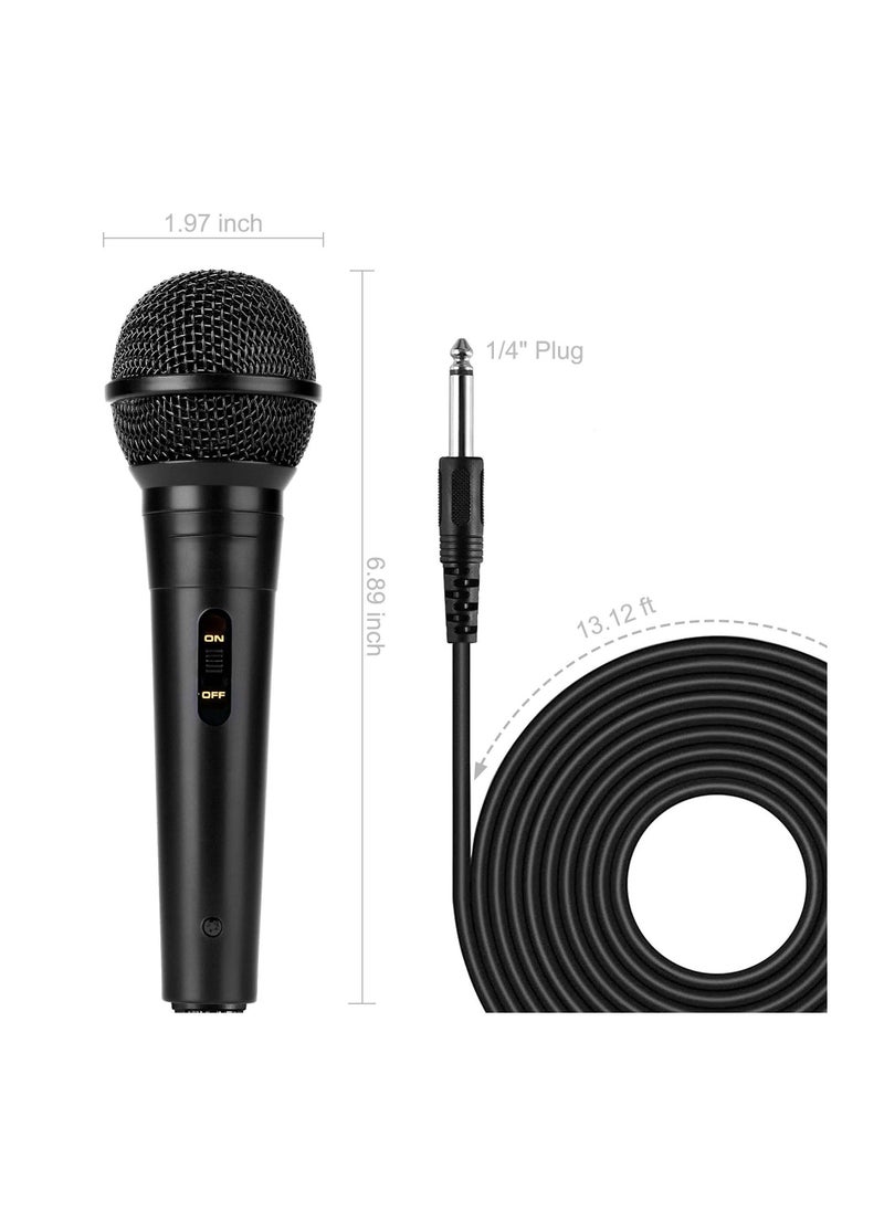 Generic - Handheld Wired Microphone, Karaoke Microphone, Vocal Dynamic Mic for Speaker, Cardioid Dynamic Vocal Mic with 13ft Cable and ON/Off Switch, Suited for Amp, Mixer - Image 1