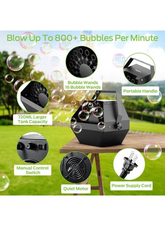 Theefun - Bubble Machine Wired And Wireless Remote Control Bubble Blower Machine With Over 800+ Bubbles/M Theefun Plugin Kids Bubble Machine For Parties Wedding Birthdayindoor & Outdoor Use With Ac Adapter - Image 1