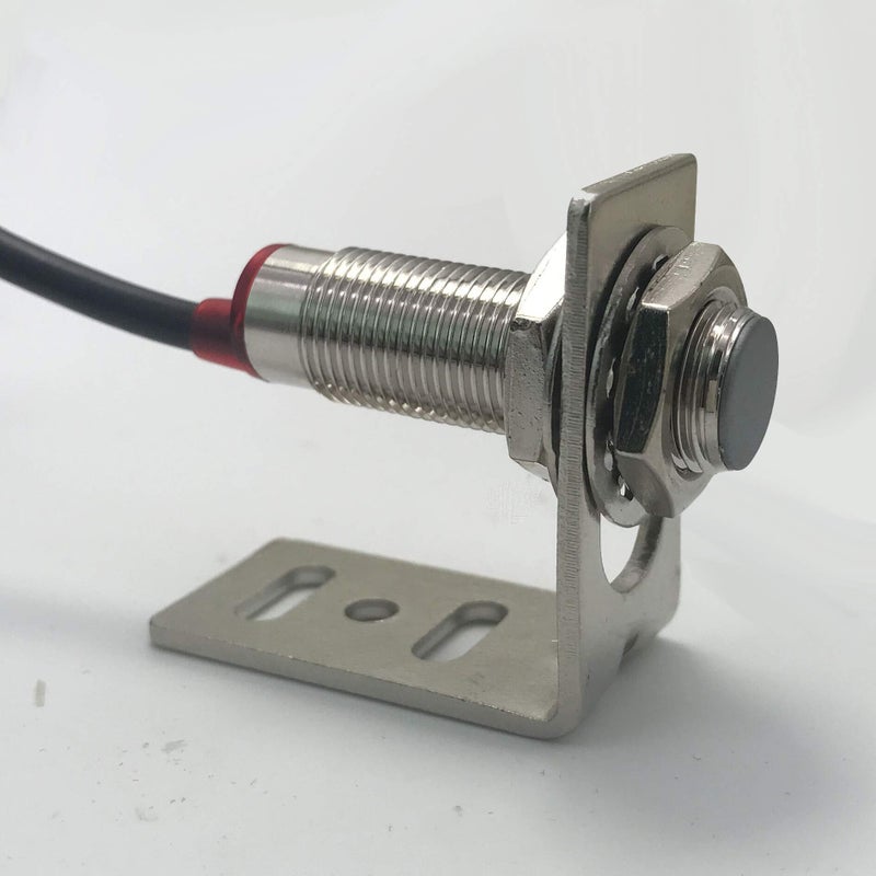 DIGITEN 4 Digital Red LED Tachometer RPM Speed Meter + Hall Proximity Switch Magnet Sensor NPN + Sensor Mounting Holder for Lathe Conveyor Belt - Image 2