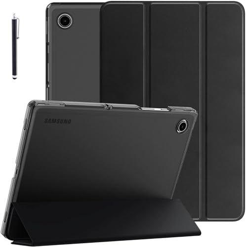 Robustrion Cover for Samsung Galaxy Tab A11 8.7 inch/Tab A9 8.7" Cover Case, Flip Stand Cover Case for Samsung Galaxy Tab A9 / A11 Tablet Cover with Transparent Back - Black - Image 1