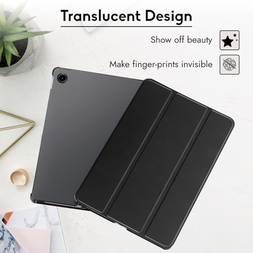 Robustrion Cover for Samsung Galaxy Tab A11 8.7 inch/Tab A9 8.7" Cover Case, Flip Stand Cover Case for Samsung Galaxy Tab A9 / A11 Tablet Cover with Transparent Back - Black - Image 5