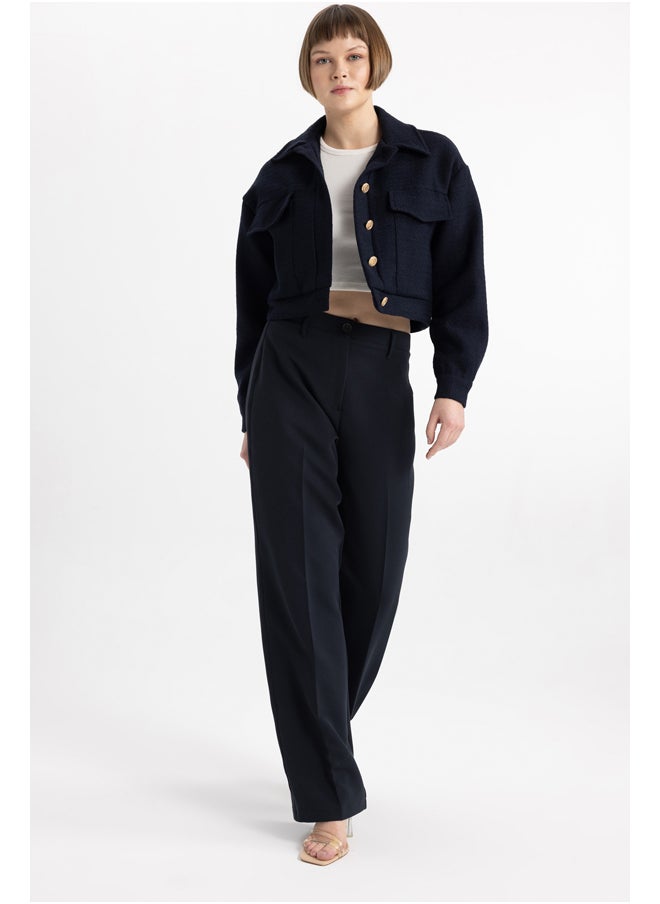 DeFacto - Woman Bomber Shirt Neck Long Sleeve Smart Casual Blazer - Image 1