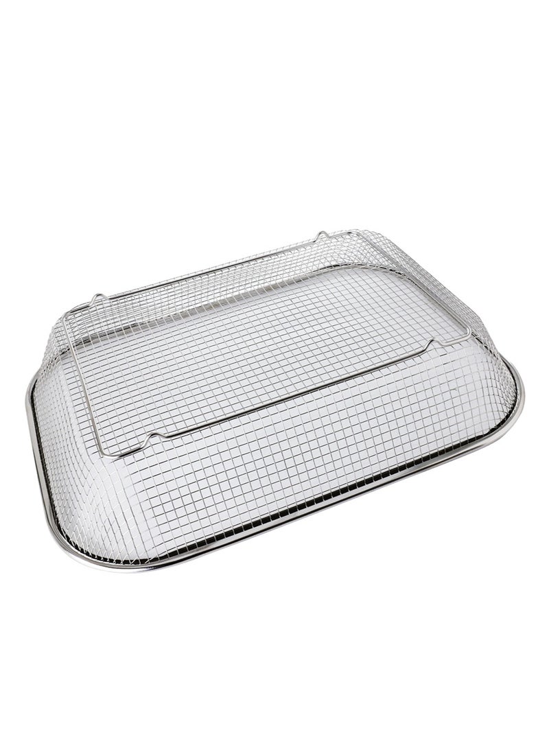 A TO Z Stainless Steel Colander 24 cm – Rectangle Mesh Basket Design with 4 Corners, Large Capacity, Ideal for Straining and Rinsing Vegetables, Pasta, and Fruits  - Image 3