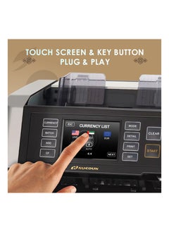 NUCOUN NUCOUN VC-7 Bank Grade Money Counter Machine Multi Currency Mixed Denomination Cash Counter Value Counter, Serial Number Reading, 2CIS/UV/IR/MG/MT Counterfeit Detection  - Image 3