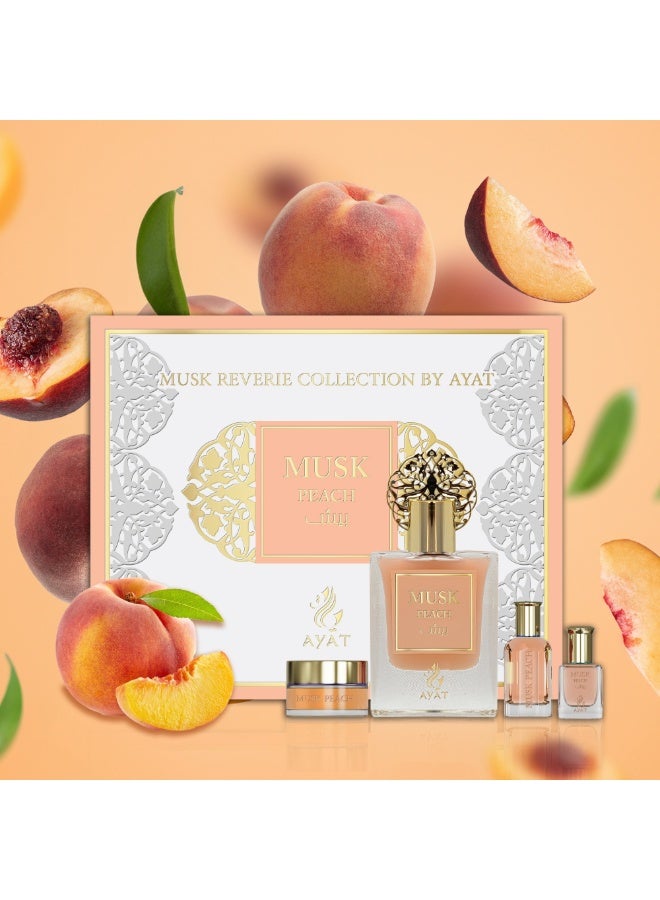 Ayat Perfumes Musk Peach Gift Set – Peach, White Musk & Floral – Long Lasting Unisex Arabian Perfume Set - Image 4