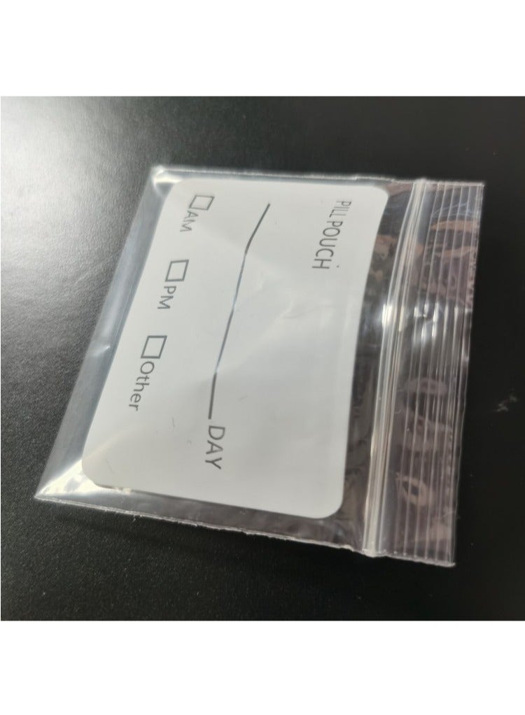Hihonor Pill Pouch Bags - (Pack of 400)- BPA Free, Poly Bag Disposable Zipper Pills Baggies, Daily AM PM Travel Medicine Organizer Storage Pouches, Best Clear Reusable with Write-on Labels - Image 2