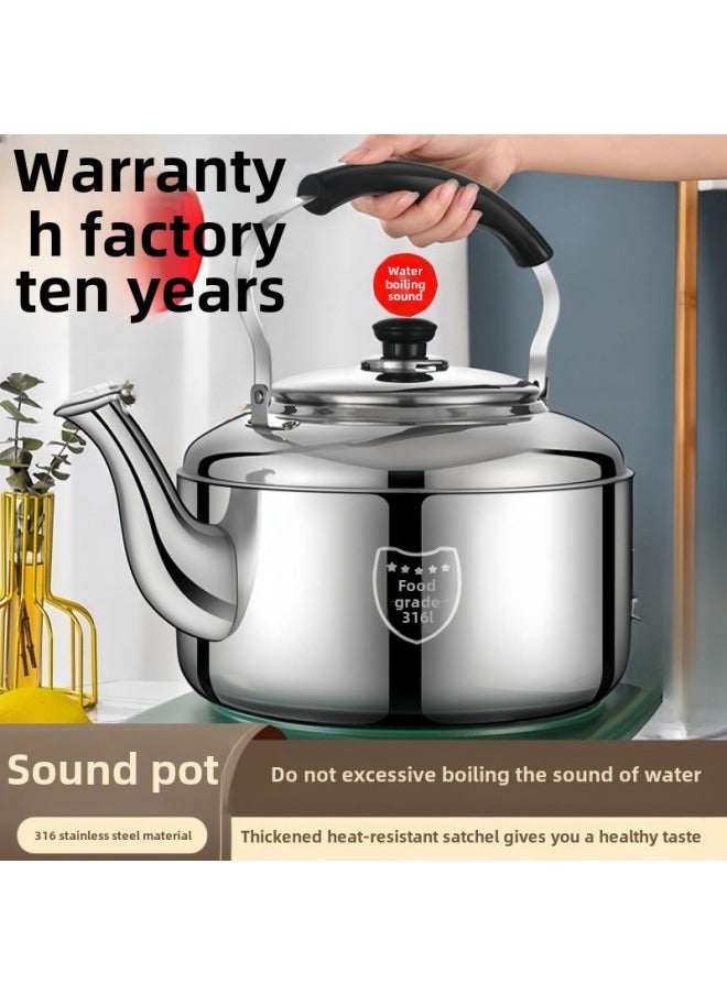 Generic 316 Stainless Steel Kettle Sound Household Large Kettle 304 Kettle Gas Gas Induction Cooker Tea Pot Durable-Colour:[304 Extra Thick] Twenty-year Warranty-Capacity:Three Thicknesses Available----The Higher-priced Ones Are Thicker  - Image 5