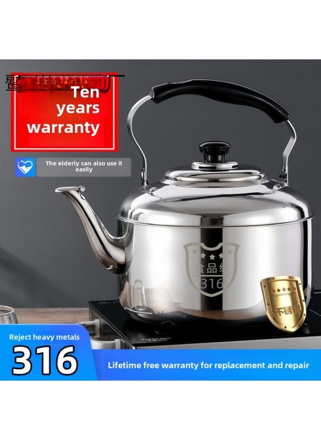 Generic 316 Stainless Steel Kettle Sound Household Large Kettle 304 Kettle Gas Gas Induction Cooker Tea Pot Durable-Colour:[304 Extra Thick] Twenty-year Warranty-Capacity:Three Thicknesses Available----The Higher-priced Ones Are Thicker  - Image 3