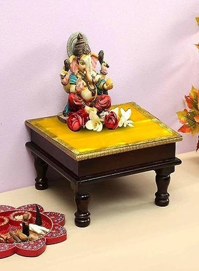 RMCG Traders Satin Cloth for Puja, Pooja Mandir Decoration, Chowki Aasan, Home Temple (30x30) (Pink, Yellow, Red) - Set of 3 - Image 2