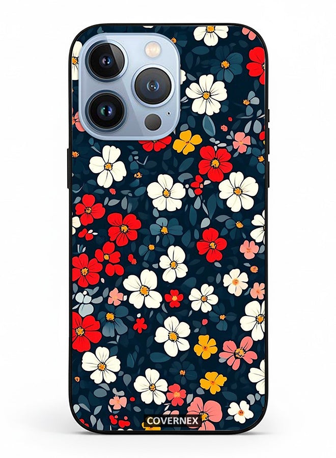 Covernex Apple iPhone 13 Pro Protective Case Cover Printed Featuring Vibrant Meadow Floral Pattern - Image 2