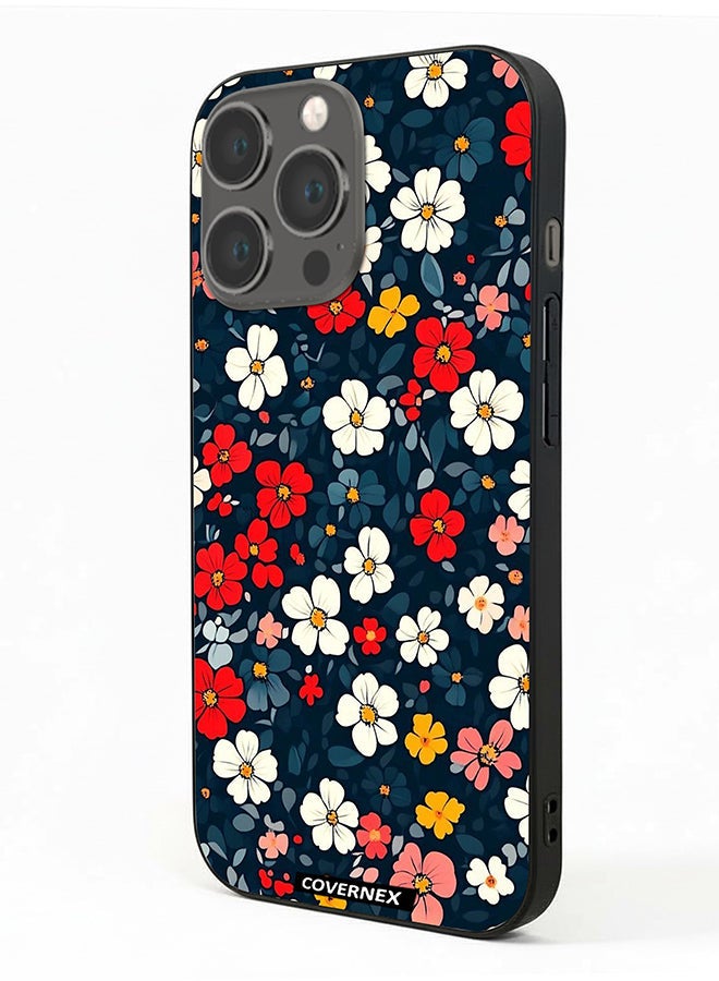 Covernex Apple iPhone 13 Pro Protective Case Cover Printed Featuring Vibrant Meadow Floral Pattern - Image 1