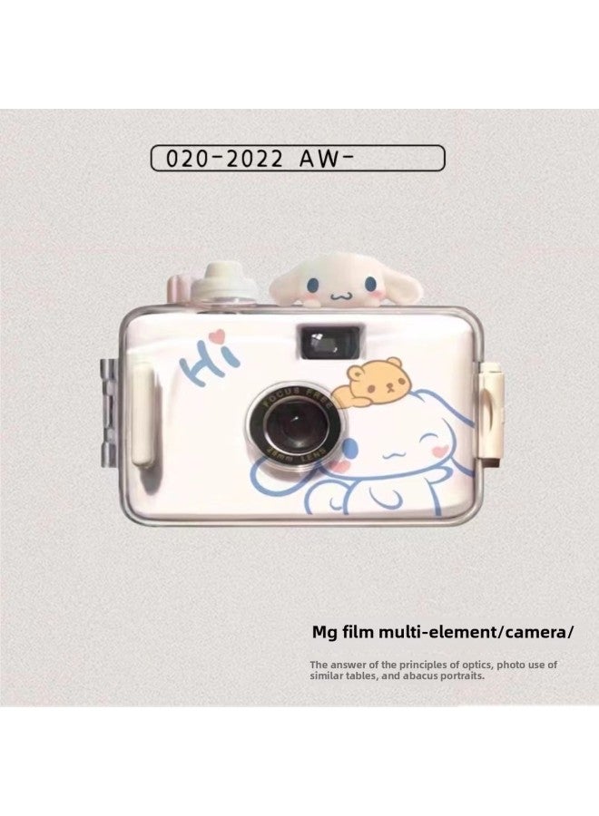Generic Fool Camera Film Non-Polaroid Portable Small Camera Retro Film Gift Entry Student Children Camera-Body Color:Perspective Black Camera +8 Color Film + Waterproof Shell  - Image 2