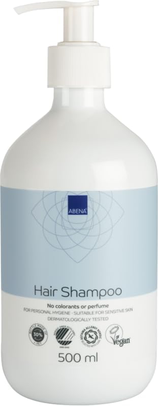 ABENA Shampoo For Hair Care 500ml Mild Nourishing Simple Shampoo Formula Free Fragrance Colourant Free Suitable For All Hair Types Including Curly Coloured Hard Water Oily Hair And More