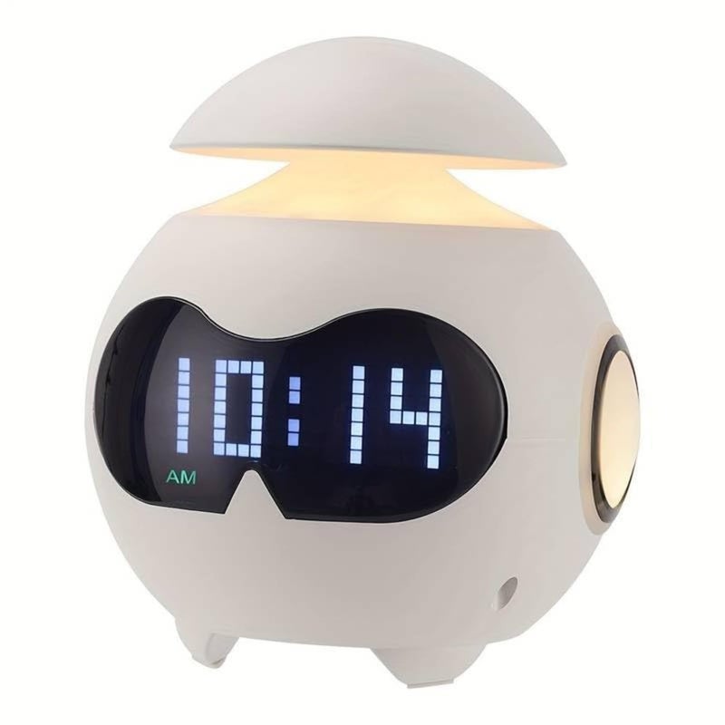 KRESHU Abs Led Digital Alarm Clock With Wireless Bluetooth Speaker For SongsUsb SlotLed Display For Reading Bedroom Desk White1Pcs - Image 1