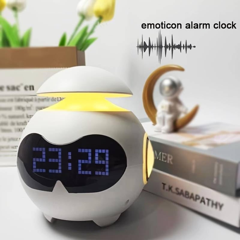 KRESHU Abs Led Digital Alarm Clock With Wireless Bluetooth Speaker For SongsUsb SlotLed Display For Reading Bedroom Desk White1Pcs - Image 4