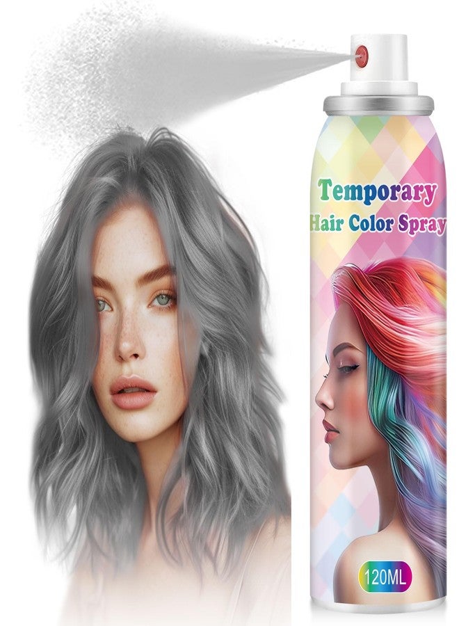 Scarman Temporary Hair Color Spray for Women and Kids, Natural Washable Gray Hair Dye Pomades, One-time Use Hair Color Wax, Disposable Natural Hair Strong Style for Christmas Party,Hollowen,Cosplay (Gray) - Image 1