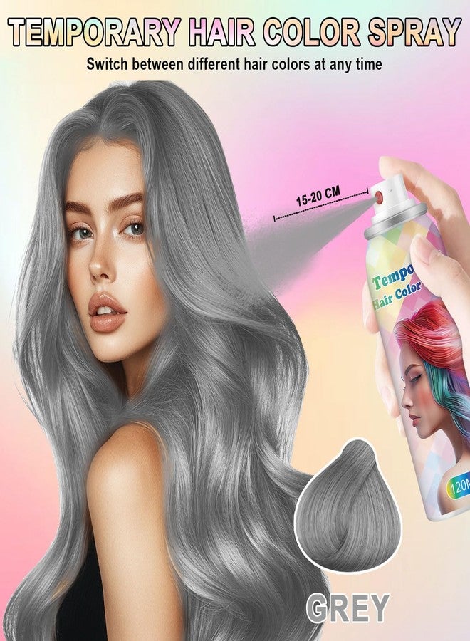 Scarman Temporary Hair Color Spray for Women and Kids, Natural Washable Gray Hair Dye Pomades, One-time Use Hair Color Wax, Disposable Natural Hair Strong Style for Christmas Party,Hollowen,Cosplay (Gray) - Image 3
