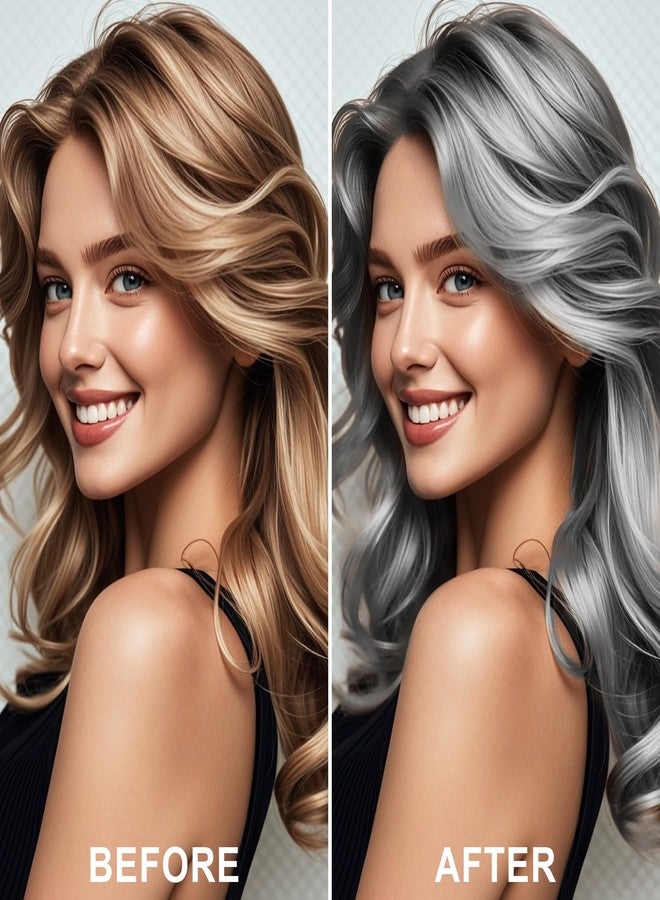 Scarman Temporary Hair Color Spray for Women and Kids, Natural Washable Gray Hair Dye Pomades, One-time Use Hair Color Wax, Disposable Natural Hair Strong Style for Christmas Party,Hollowen,Cosplay (Gray) - Image 2
