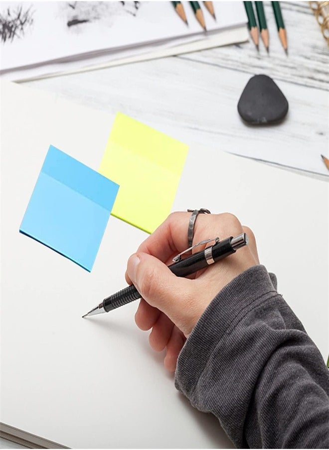 Transparent Sticky Notes, 250 Sheets 3 x3 inch Pastel Sticky Pads Clear Sticky Notes Self-Stick Notes Waterproof Translucent Memo Notepads for Reading, Learning, Meeting, School Annotation Supplies