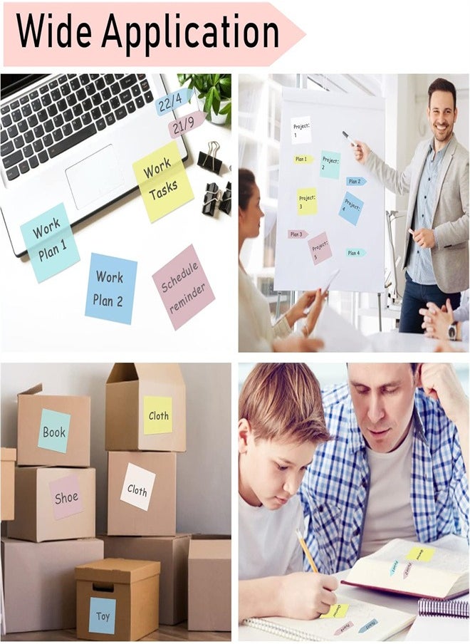 Transparent Sticky Notes, 250 Sheets 3 x3 inch Pastel Sticky Pads Clear Sticky Notes Self-Stick Notes Waterproof Translucent Memo Notepads for Reading, Learning, Meeting, School Annotation Supplies