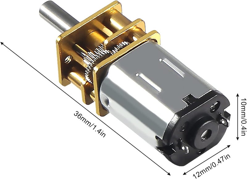AITIAO 2PCS DC 6V 100RPM N20 Gear Motor High Torque Electric Micro Speed Reduction Geared Motor - Image 5