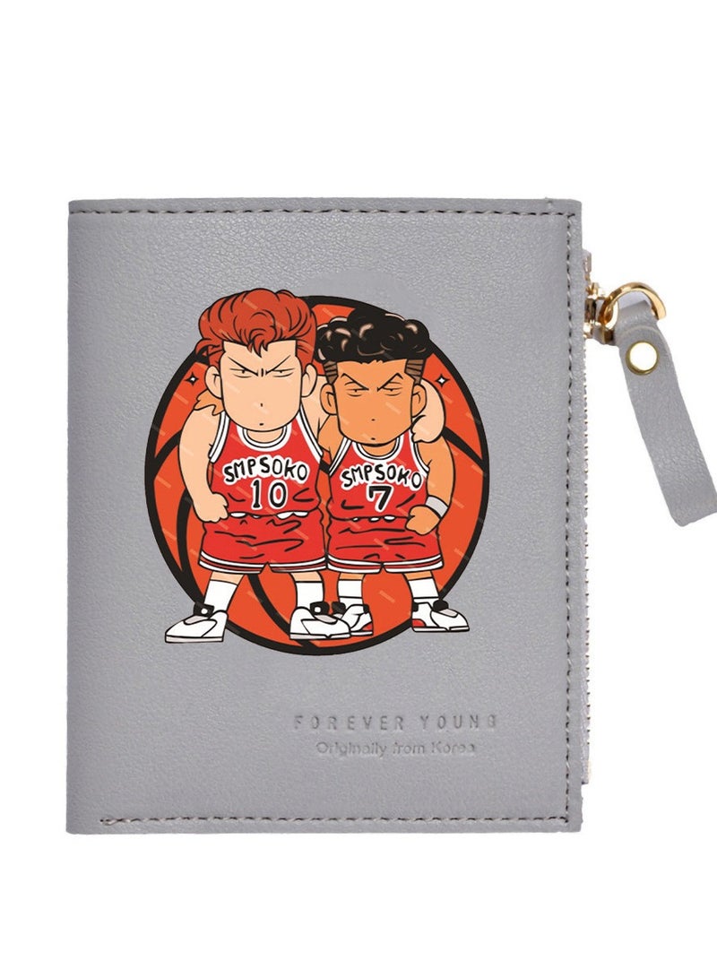 KUYING Slam Dunk, Student Card Bag, Leather Wallet 