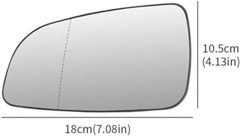 Wivplex Heated Convex Side Mirror Glass for Vauxhall Astra H - Image 4