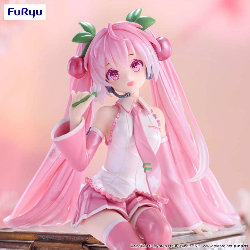 FuRyu - Hatsune Miku - Noodle Stopper Figure - Sakura Miku 2024 Pearl Color ver. - Image 2
