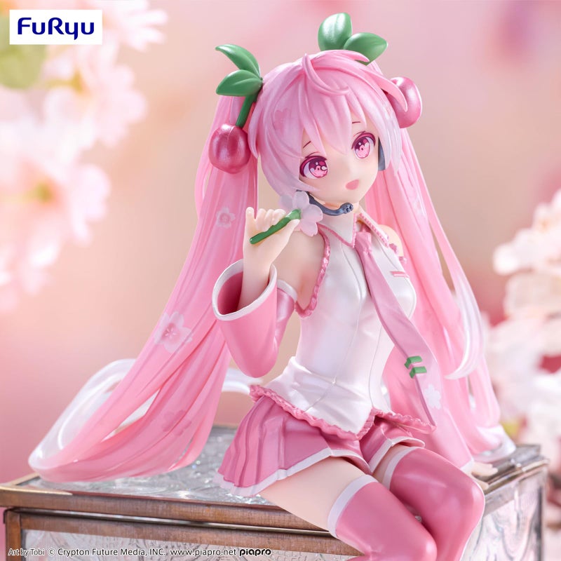 FuRyu - Hatsune Miku - Noodle Stopper Figure - Sakura Miku 2024 Pearl Color ver. - Image 3