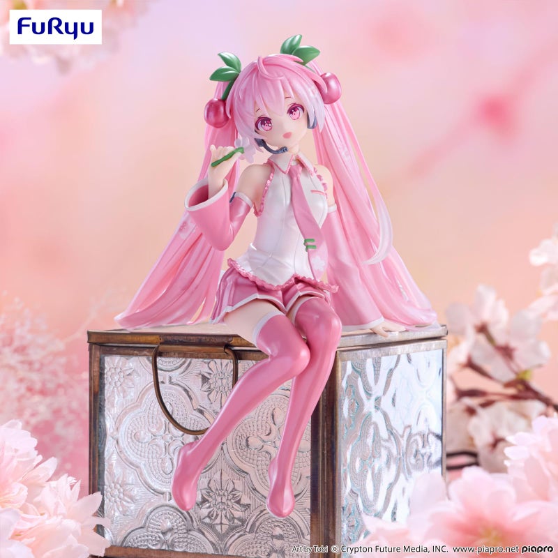 FuRyu - Hatsune Miku - Noodle Stopper Figure - Sakura Miku 2024 Pearl Color ver. - Image 5