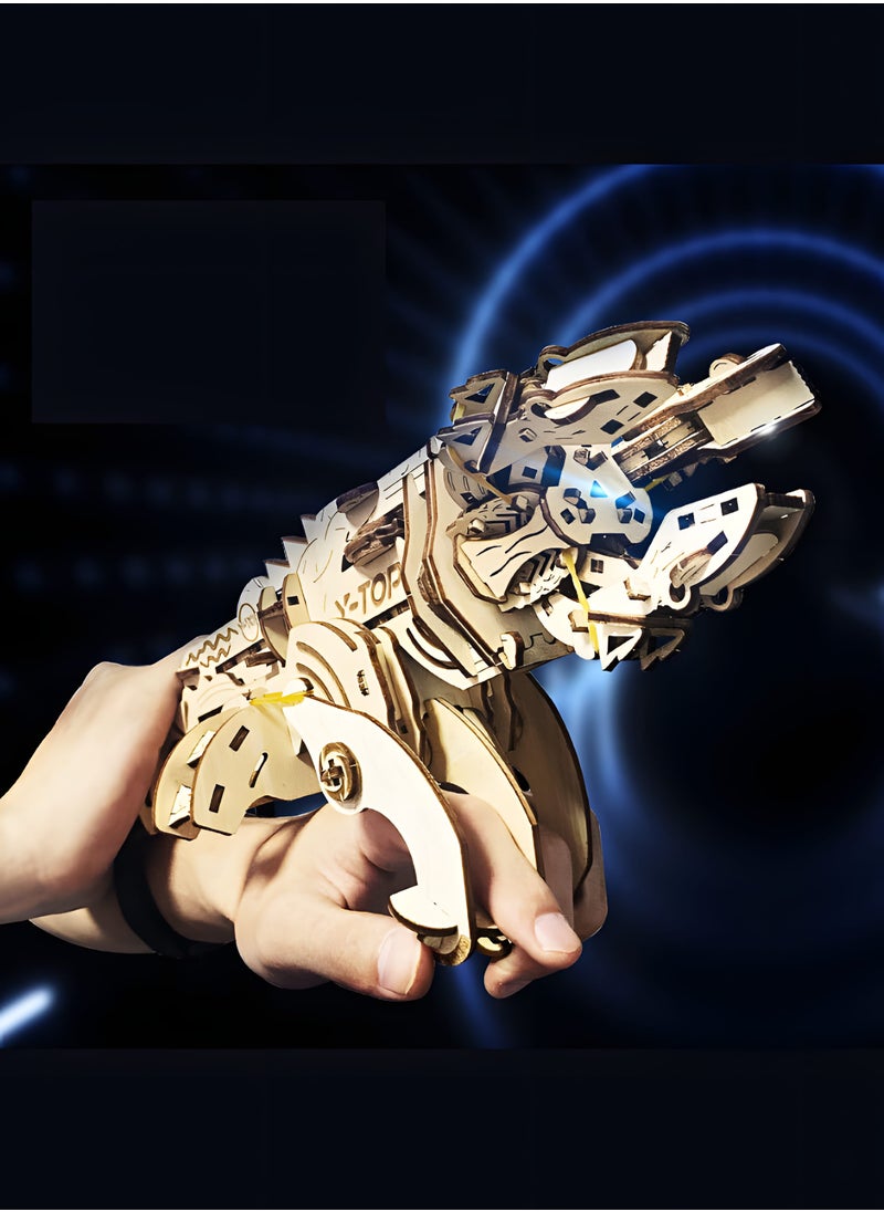 Generic - 3-Jaws Mechanical Claw - 3D Wooden Puzzle Model Kits for Teens and Adults - Brain Teaser Robot Arm Building Kits - Unique Toy Gifts for Ages 12 and Up, Fun and Challenging Build, Best Gift Ideas - Image 1