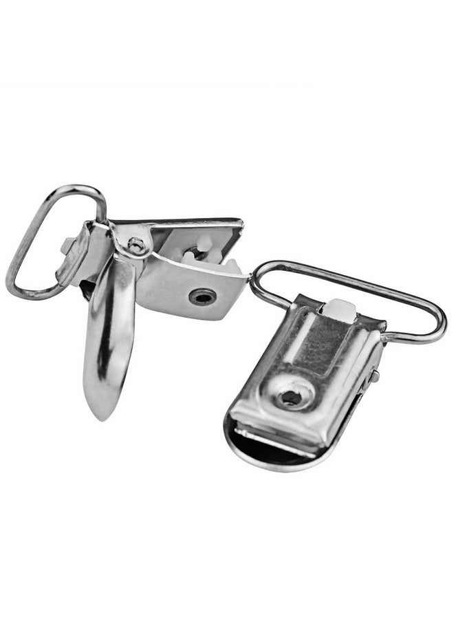 Marrywindix 50Pcs 1" Pacifier Suspender Clips Marrywindix Pacifier Clips For Making Pacifier Holders Bib Clips Toy Holder Silver - Image 3