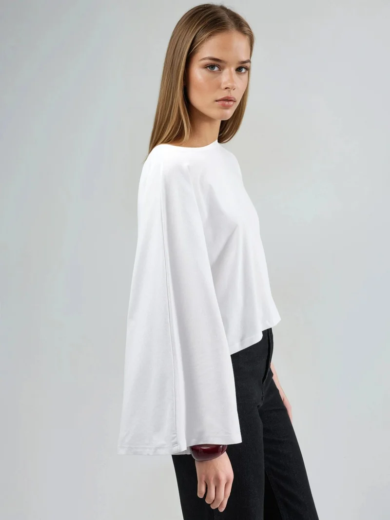 بوسيم BUSEM Loose Fit Boat Neck Blouse