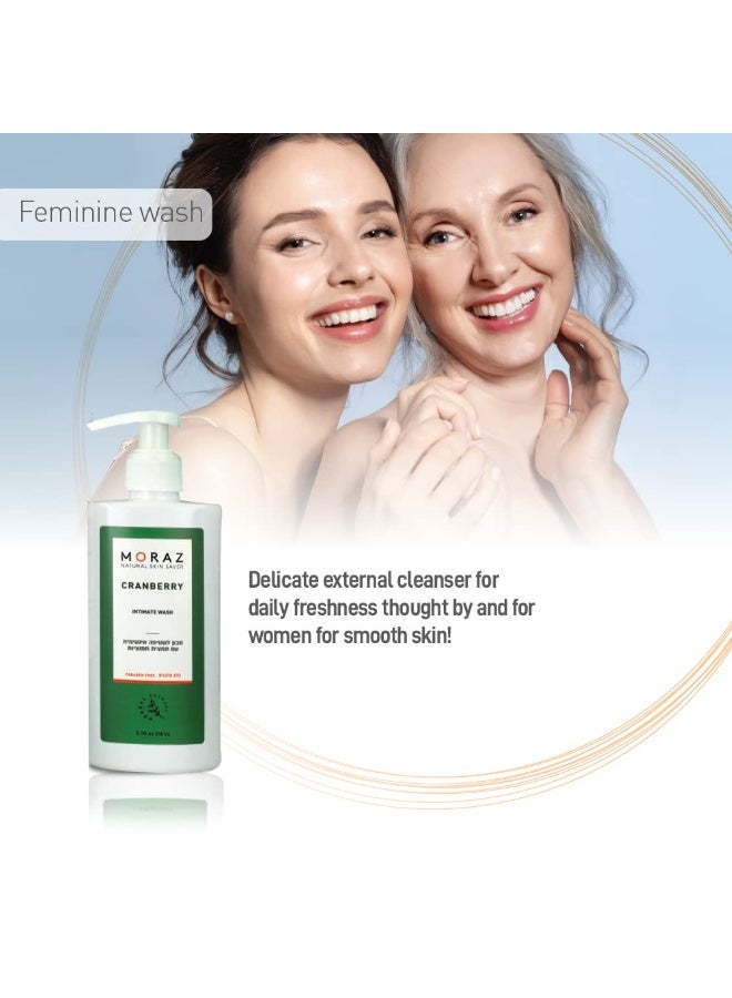 Moraz Intimate Wash For Women - Herbal Intimate Wash with Cranberry Extract and Lactic Acid, For Daily Use, 8.5 FL.OZ - Image 4