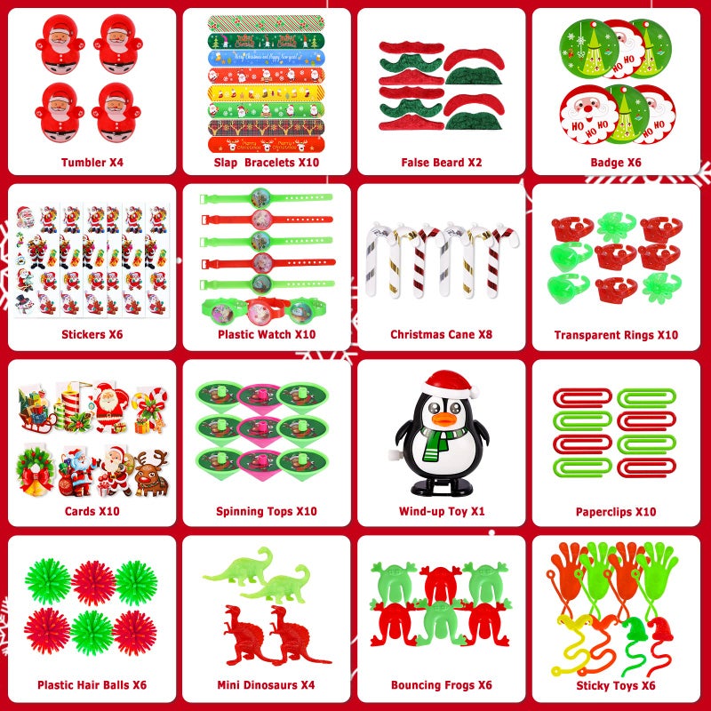 Thuodo 200Pcs Christmas Party Favors Assortment Toys for Kids Stocking Stuffers Birthday Party Gifts Carnival Prizes Goodie Bag Pinata Fillers Treasure Box School Classroom Rewards Christmas Theme Toys Bulk - Image 3