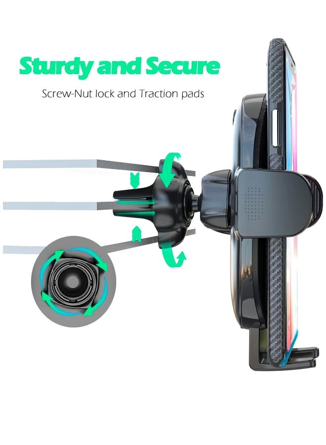 Car Phone Mount for Auto Hands Free 360 Rotatable, Car Phone Clip Holder Universal Mobile Stand for Vehicle Dashboard Windscreen Air Vent Cell Smartphone Apple iPhone Pro Max Samsung Xiaomi - Image 5